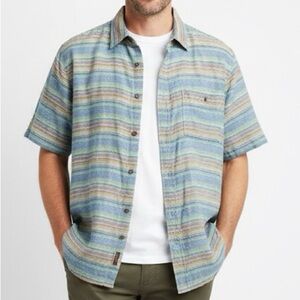 The Territory Ahead Blue‎ and Green Striped Shirt